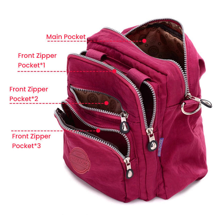 Vanntett Multifunksjonell Crossbody Veske Allsidig Eleganse for Hverdagsbruk
