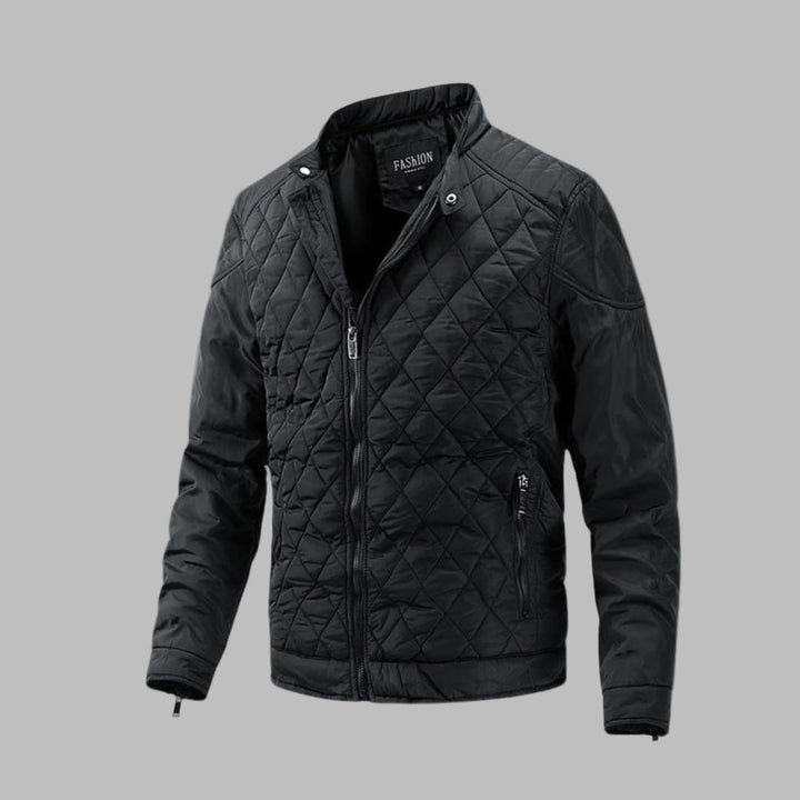 Elegant Overgangs Quiltet Jakke for Menn