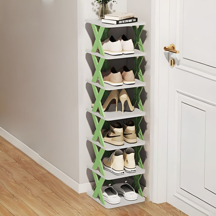 Multifunksjonell og sammenleggbar skoreol - SpaceSaver