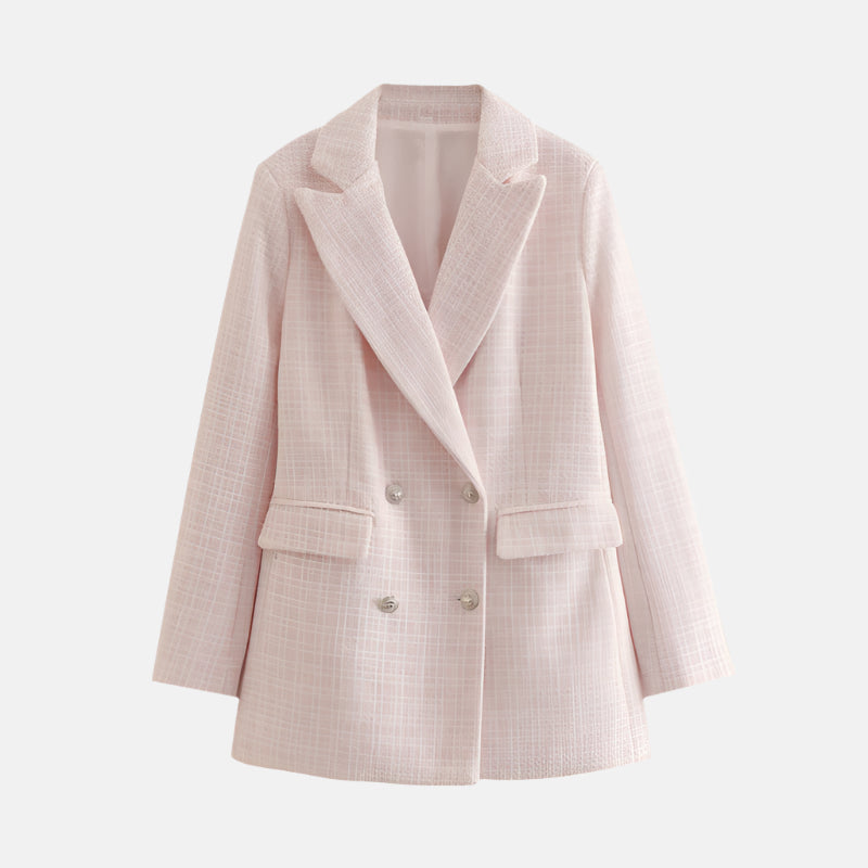 Elegant Tweed Blazer for Kvinner Tidless Sofistikasjon for Hver Anledning