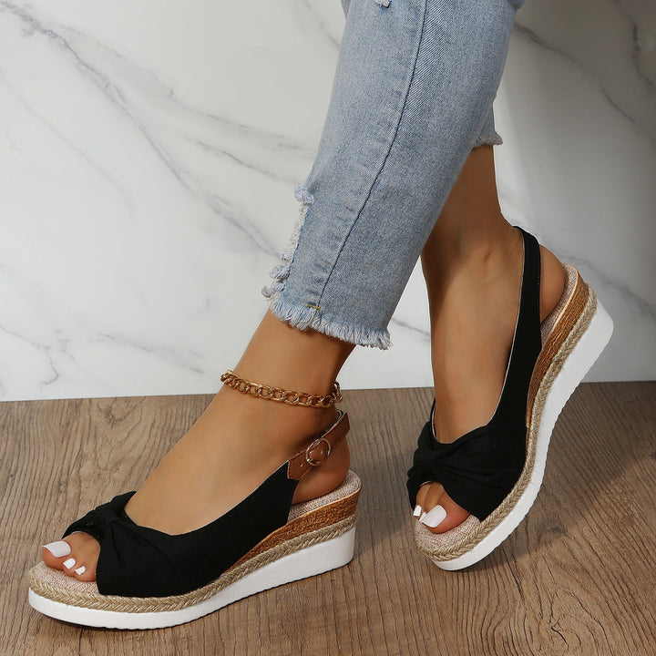 Fasjonable Open-Toe Wedge Sandaler for Kvinner Hev Din Sommerstil med Komfort og Eleganse