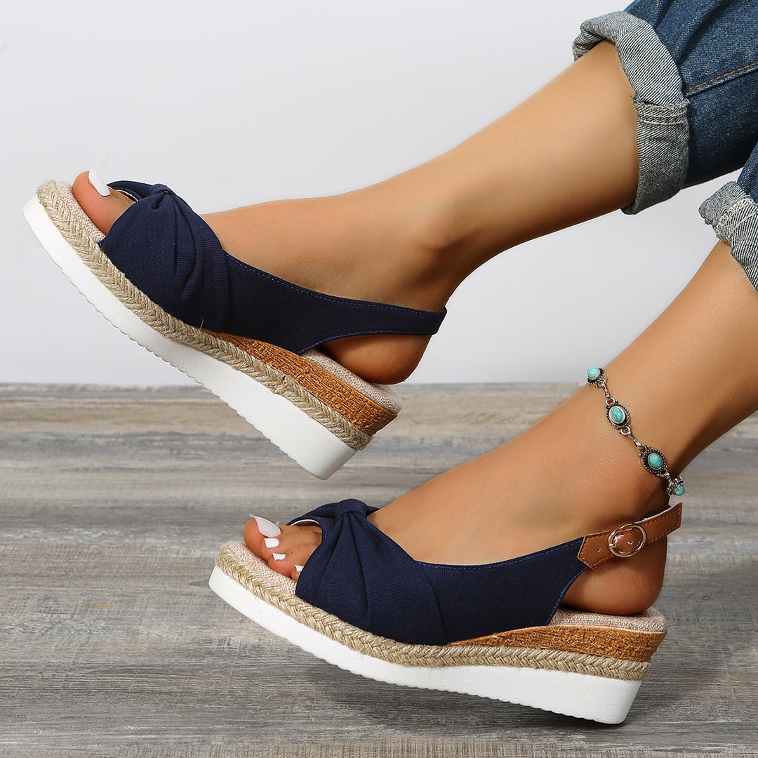 Fasjonable Open-Toe Wedge Sandaler for Kvinner Hev Din Sommerstil med Komfort og Eleganse