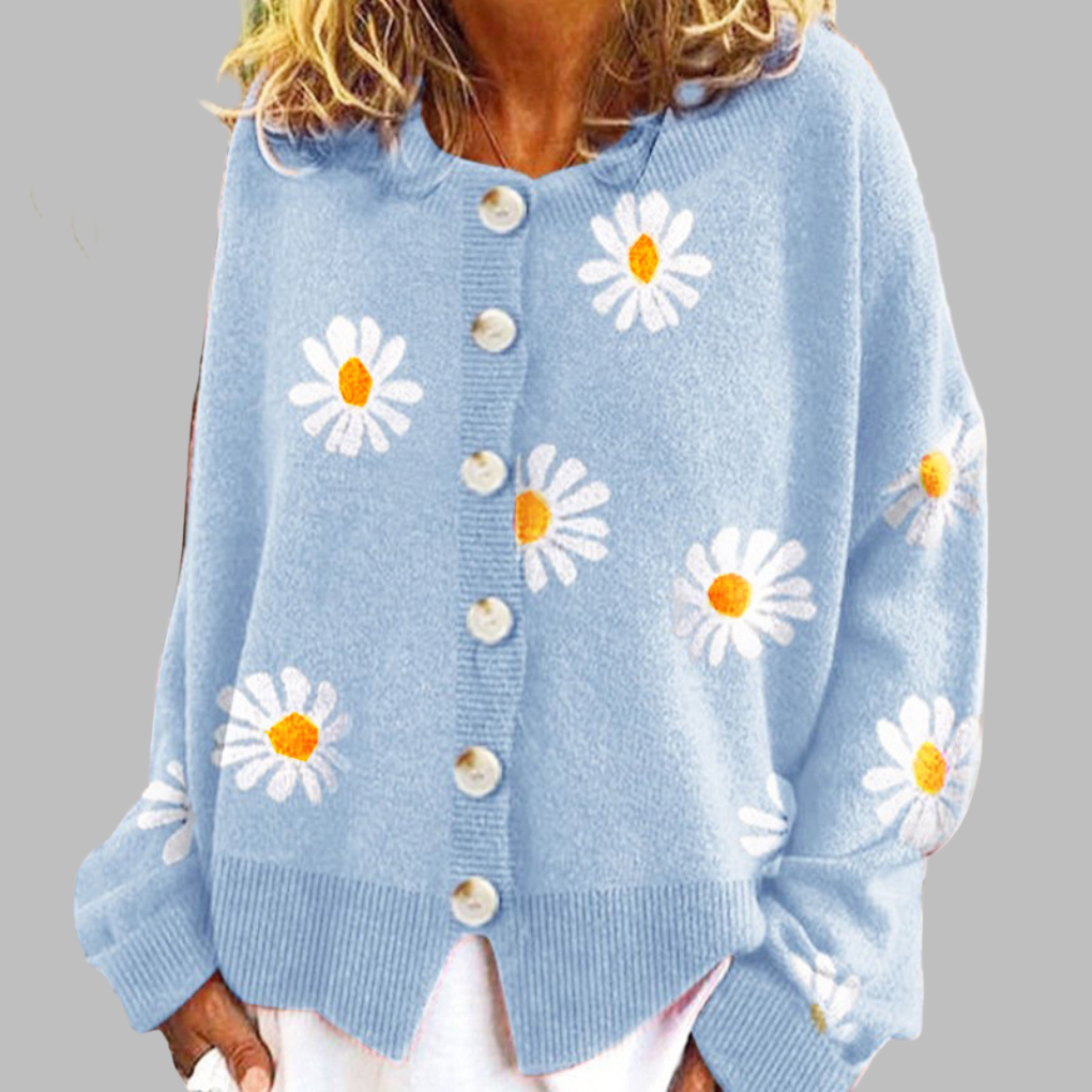 Blomstrete Strikkegenser for Damer