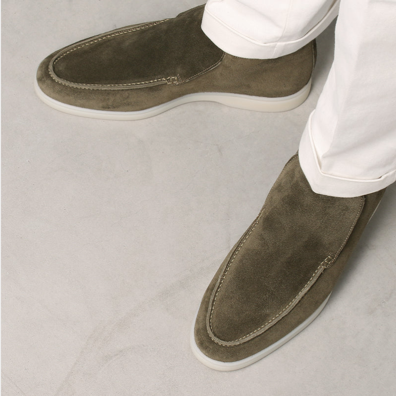 Elegant Kalv Suede Menns Loafer Understated Sofistikasjon for Hver Anledning