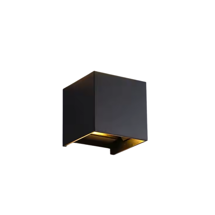 Luxe trådløs vegglampe | firkantet sensorlampe | aluminium 10 x 10 cm