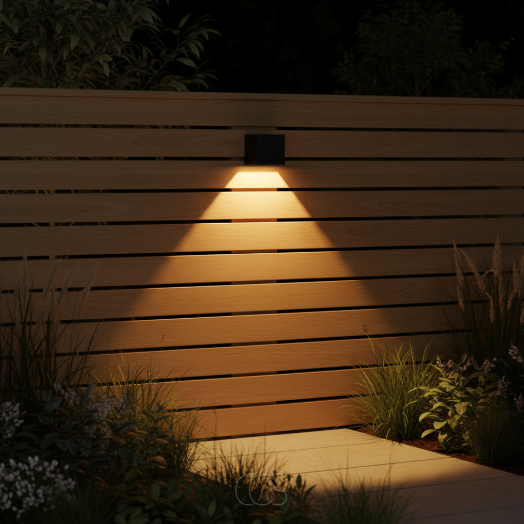 Luxe solcelledrevet LED-vegglampe | Trådløs | IP65 | Utendørs | Svart