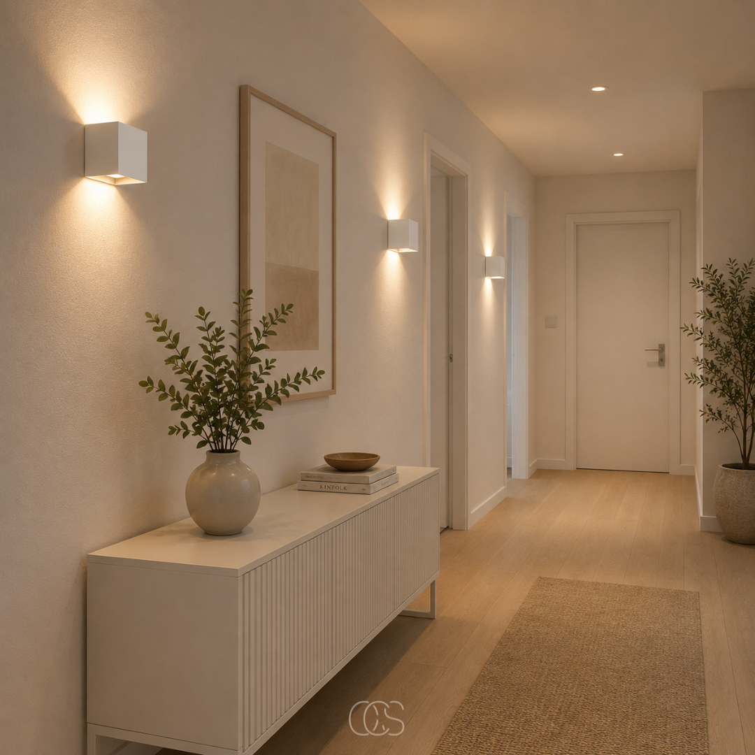 Luxe trådløs vegglampe | firkantet sensorlampe | aluminium 10 x 10 cm