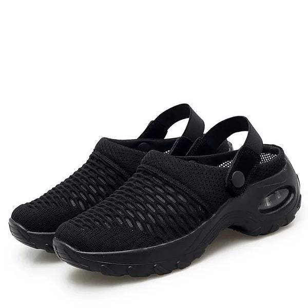 Ortopediske mesh-tresko for damer | Luftputedemping | Sklisikre slip-on-sko