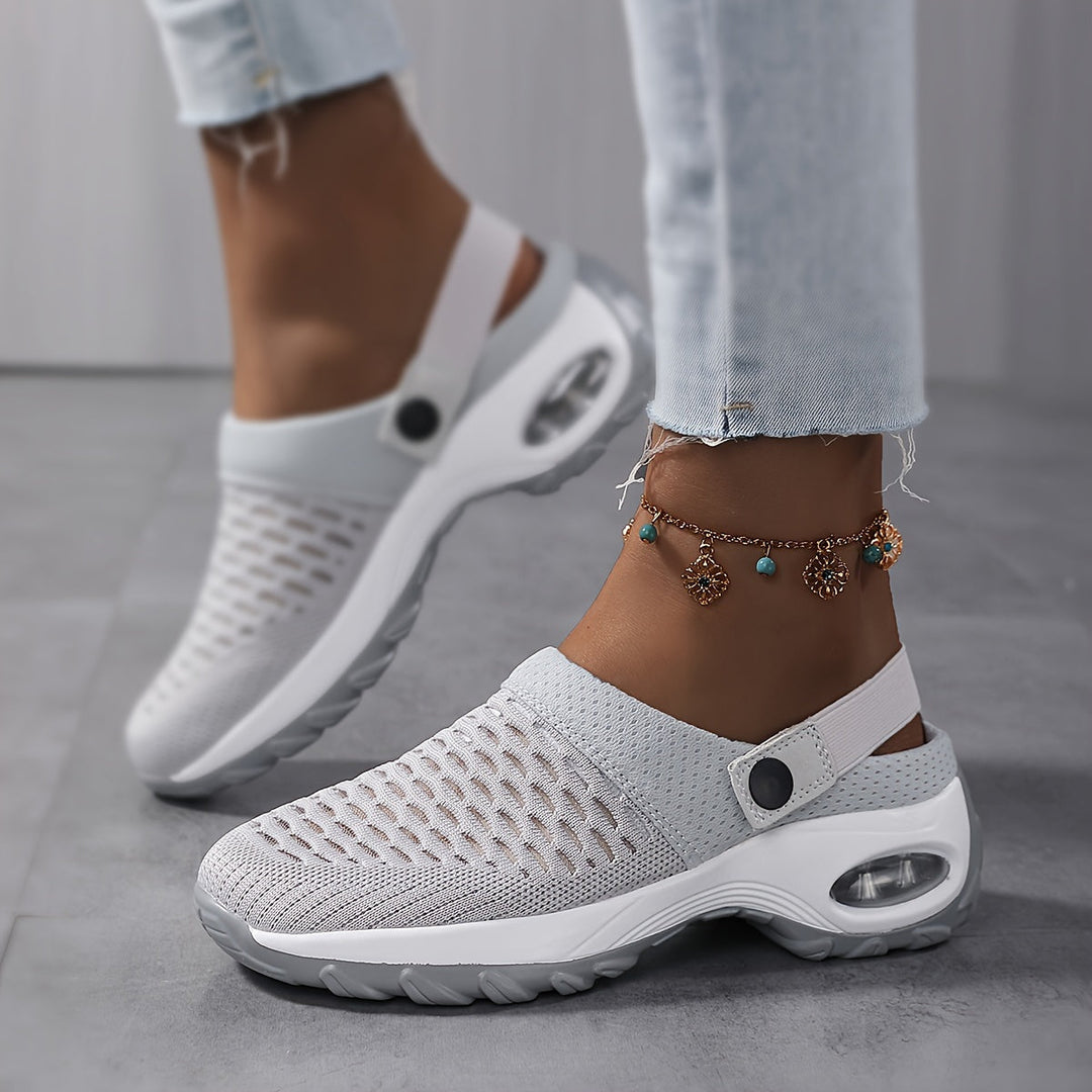Ortopediske mesh-tresko for damer | Luftputedemping | Sklisikre slip-on-sko