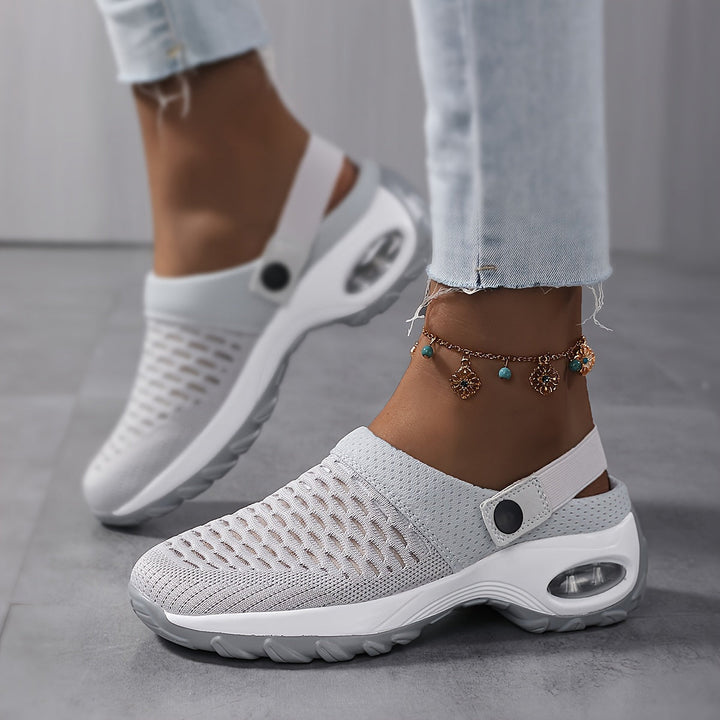 Ortopediske mesh-tresko for damer | Luftputedemping | Sklisikre slip-on-sko