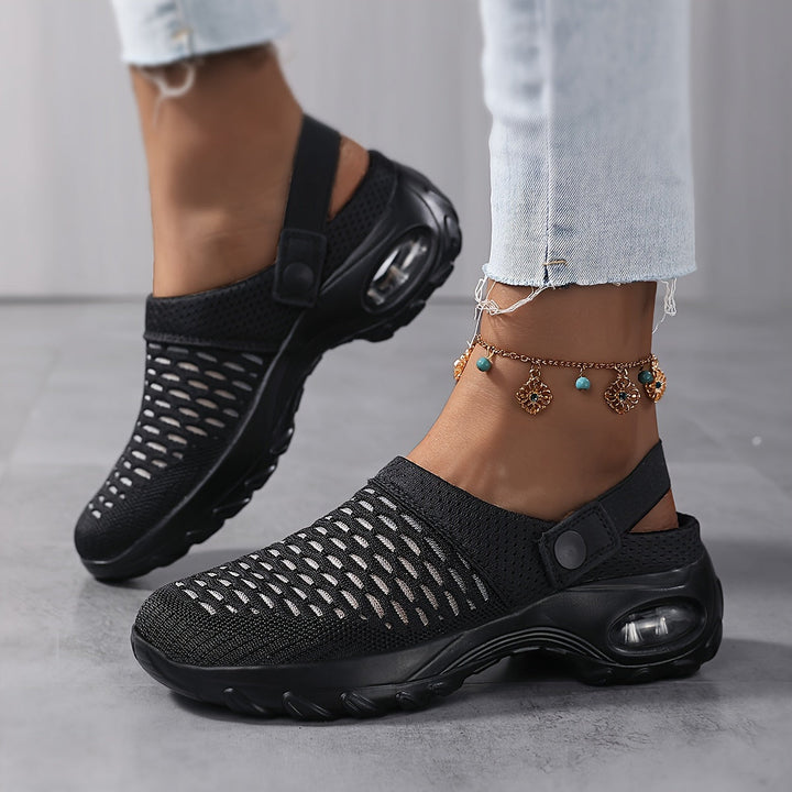 Ortopediske mesh-tresko for damer | Luftputedemping | Sklisikre slip-on-sko