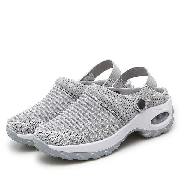 Ortopediske mesh-tresko for damer | Luftputedemping | Sklisikre slip-on-sko