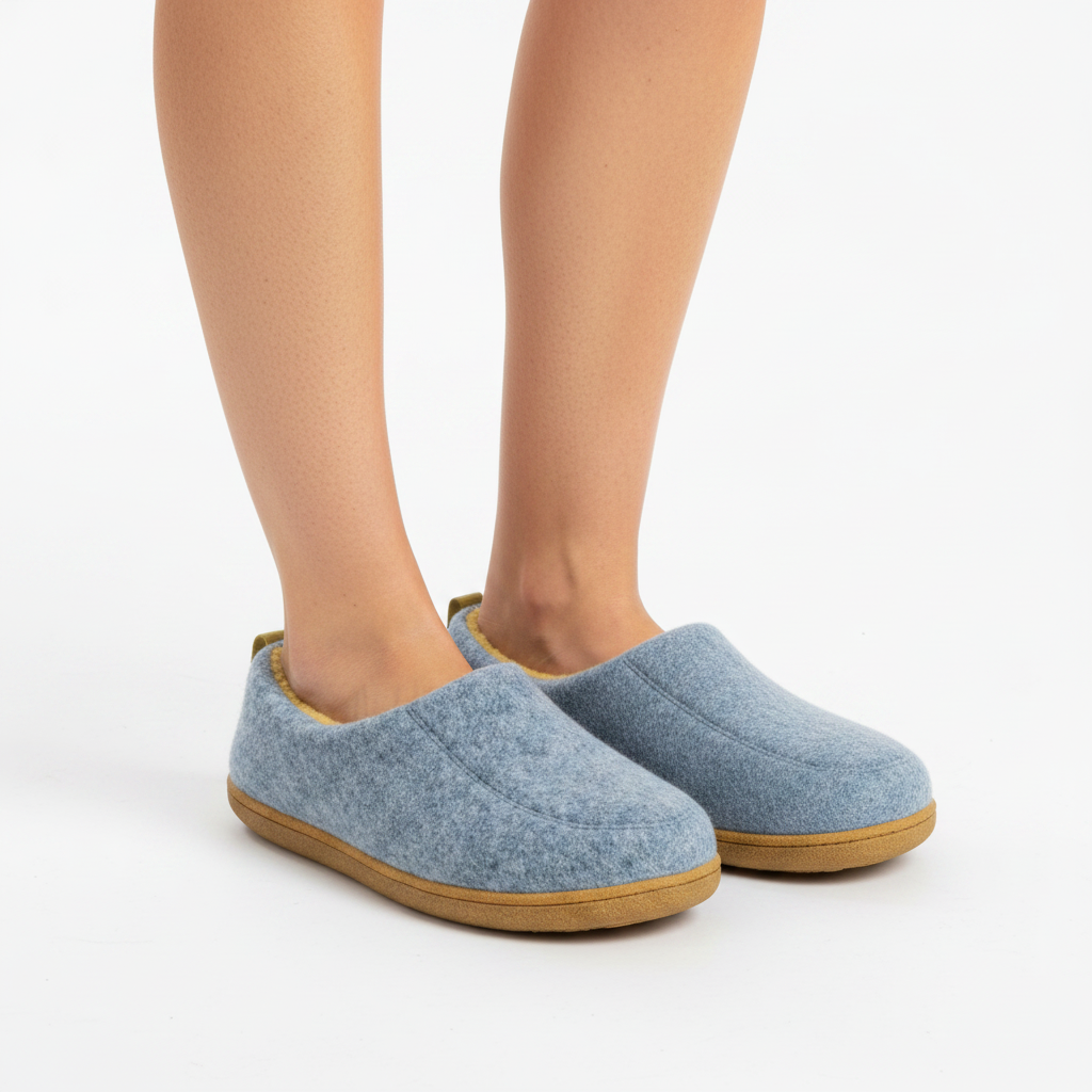 Ortopedisk unisex innetøffel – hard yttersåle & fleece-innersåle