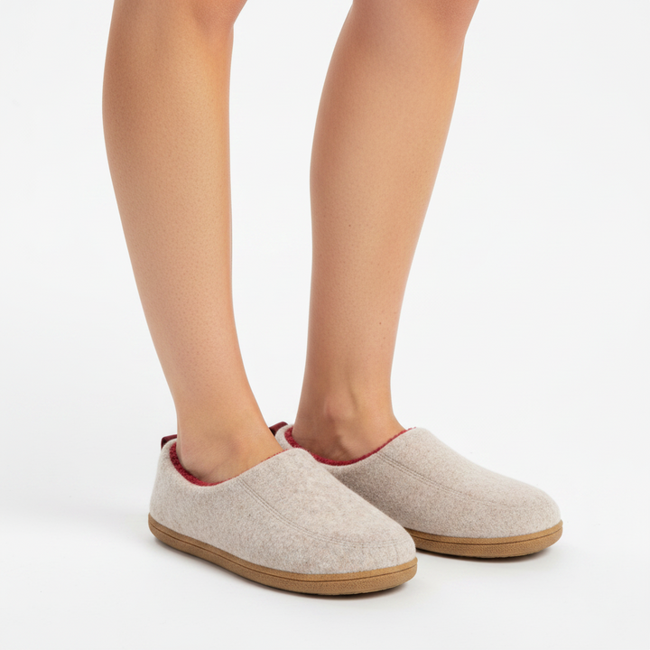 Ortopedisk unisex innetøffel – hard yttersåle & fleece-innersåle