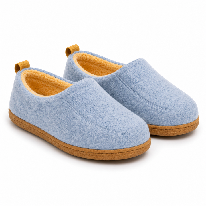 Ortopedisk unisex innetøffel – hard yttersåle & fleece-innersåle