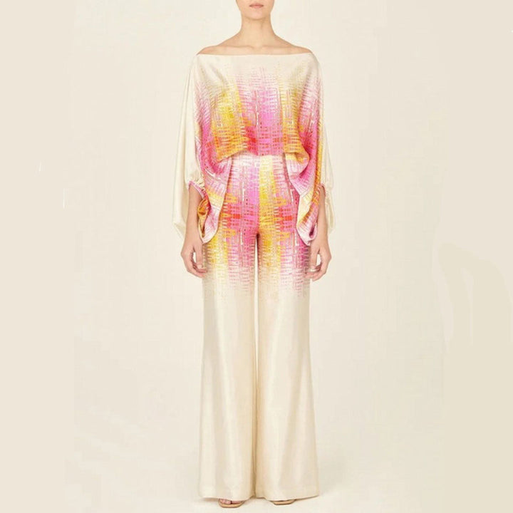 Off-Shoulder Stil Kvinners Satin 2 Dels Sett