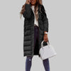 Kvinners quilted lang hettejakke