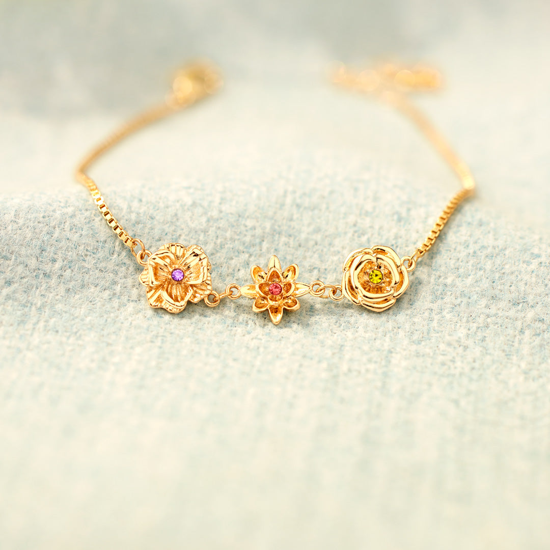 Fødselsblomst-armbånd – én blomst per barn