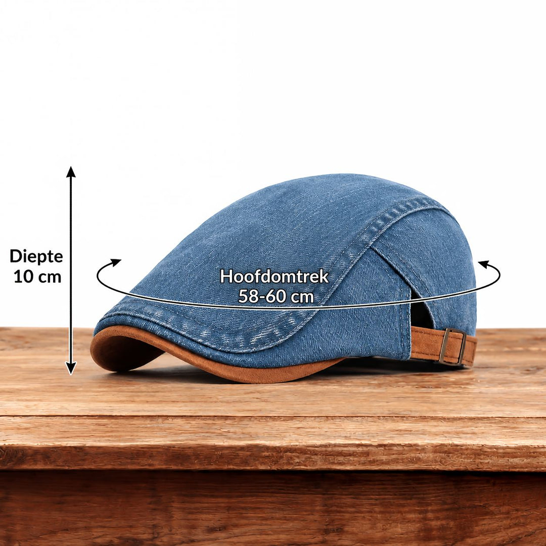 Flatcaps til herre | Retro newsboy-caps i denim