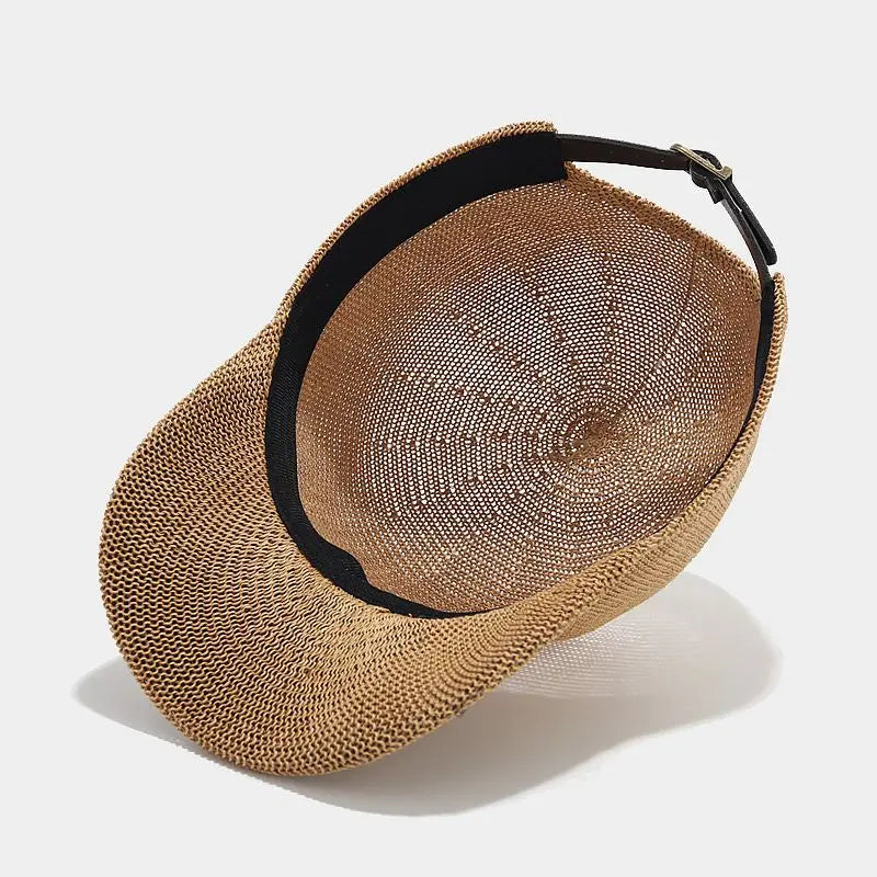 Motehette Flettet Solhatt med Bred Skygge - SunWeave-Stil