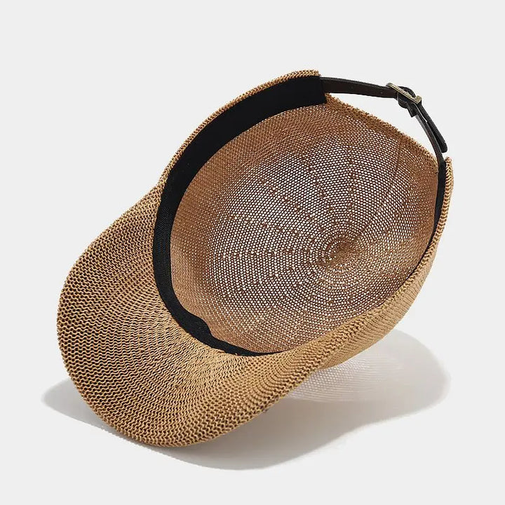 Motehette Flettet Solhatt med Bred Skygge - SunWeave-Stil