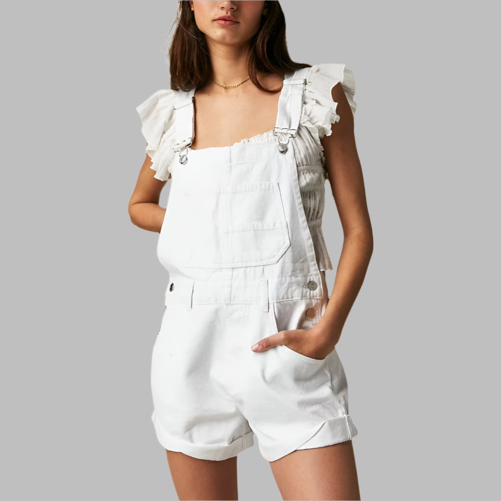 Ermeløs Denim Jumpsuit Casual Chic