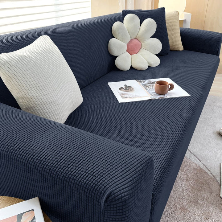 Teksturert Stretch Sofa Trekk Ikkeslip Sofa Beskyttelse