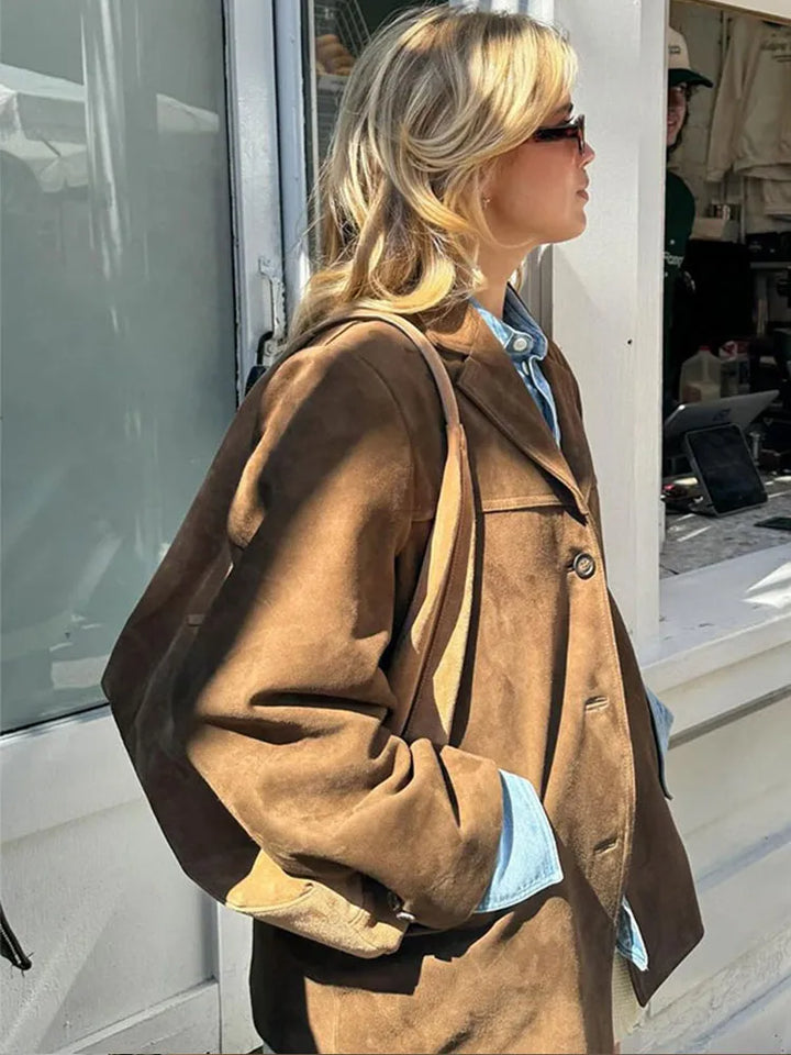 Kvinners Klassisk Suede Jakke