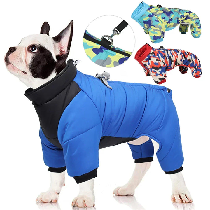FurLuxe vanntett vinterjakke med sele - Hundejakke for små og mellomstore hunder