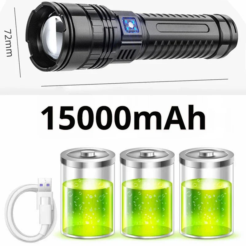 Ladattava 10000 lumenin LED-taskulamppu – Striker