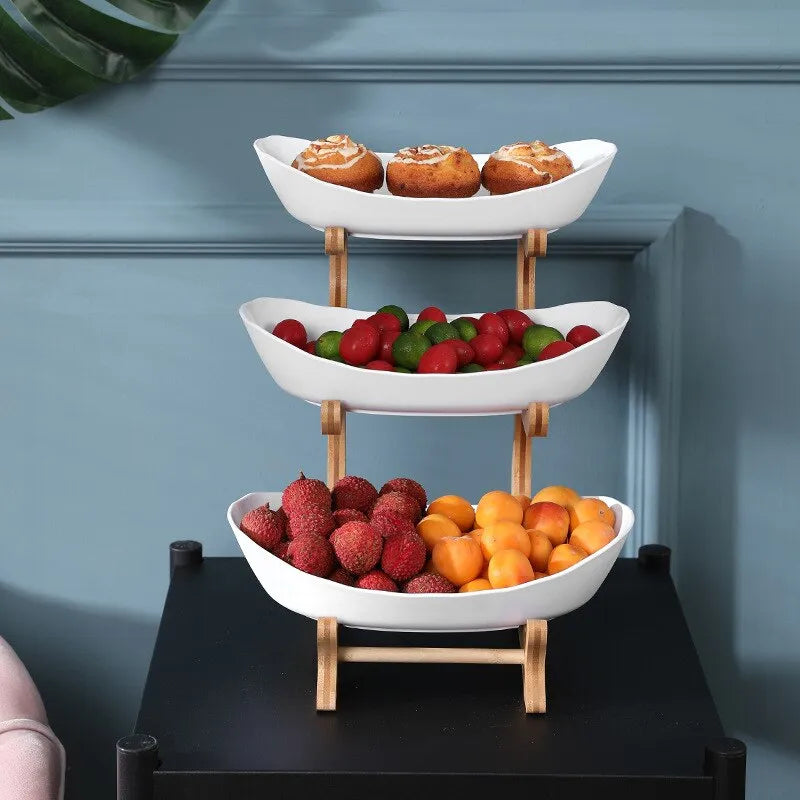 FruitTriad | Fruktskål i tre nivåer i plast