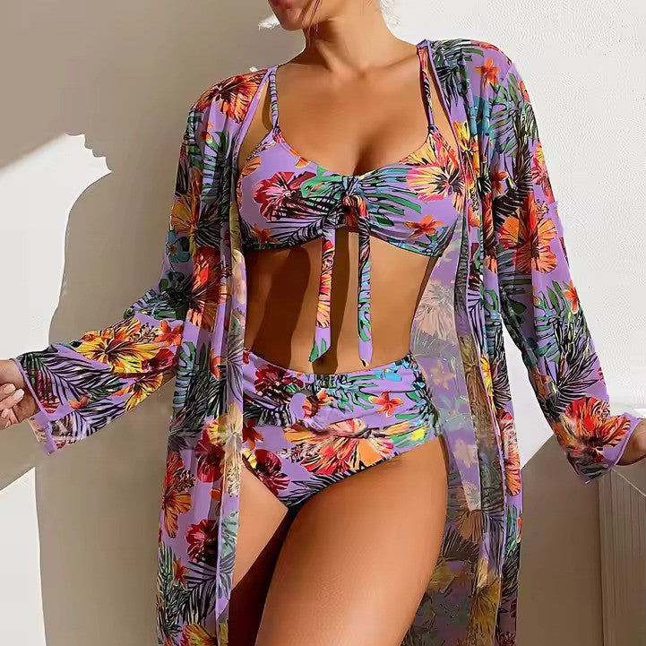 Bikinisett med Høy Midje og Cover-up – Amira