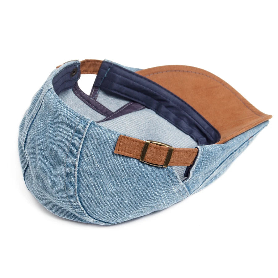 Flatcaps til herre | Retro newsboy-caps i denim