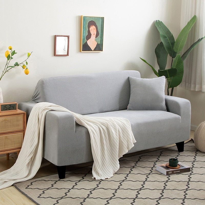 Teksturert Stretch Sofa Trekk Ikkeslip Sofa Beskyttelse
