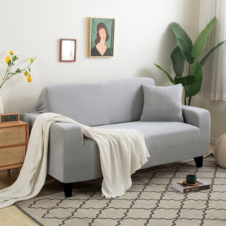 Teksturert Stretch Sofa Trekk Ikkeslip Sofa Beskyttelse