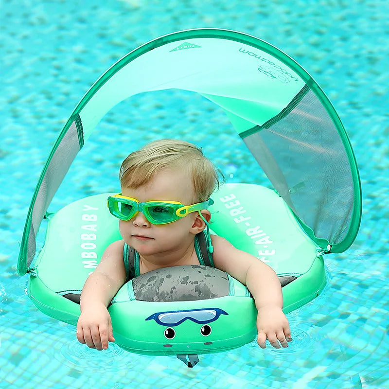 Baby Toddler Svømme Ring med Solskjerm
