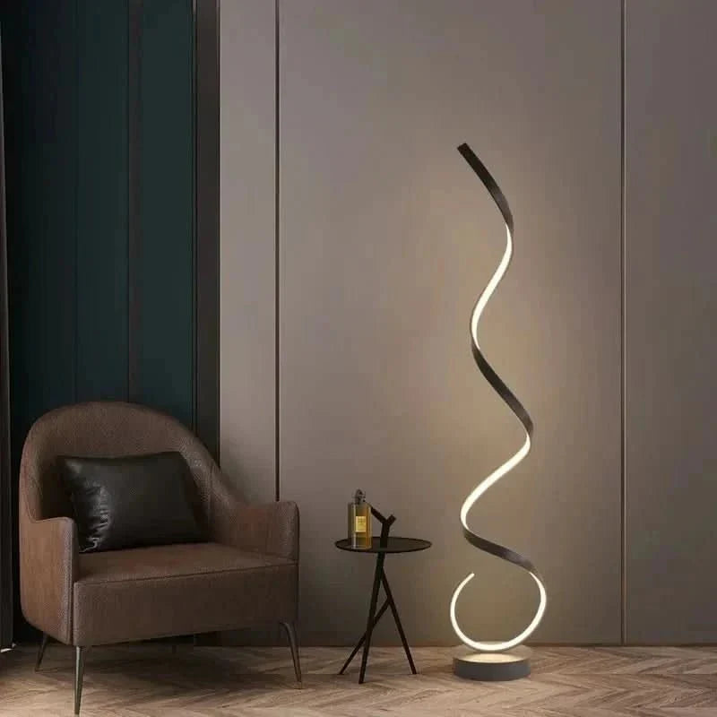 Istanbul spiral LED-gulvlampe – Energisparende belysning, elegant design