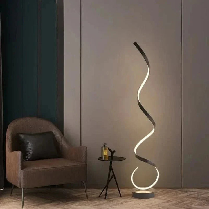 Istanbul spiral LED-gulvlampe – Energisparende belysning, elegant design