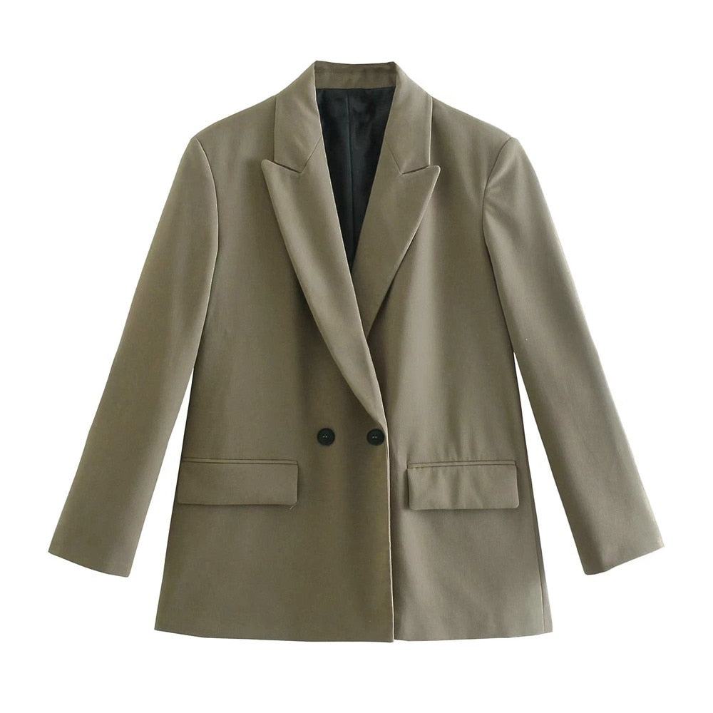 Elegante Double-Breasted Blazer for Damer