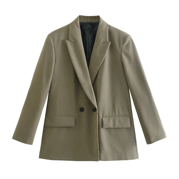 Elegante Double-Breasted Blazer for Damer