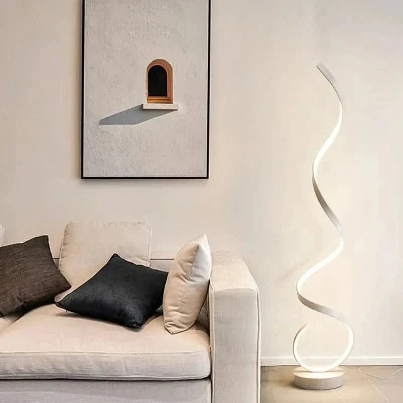 Istanbul spiral LED-gulvlampe – Energisparende belysning, elegant design
