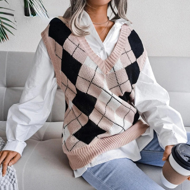 Rutete vest til dame – Yara