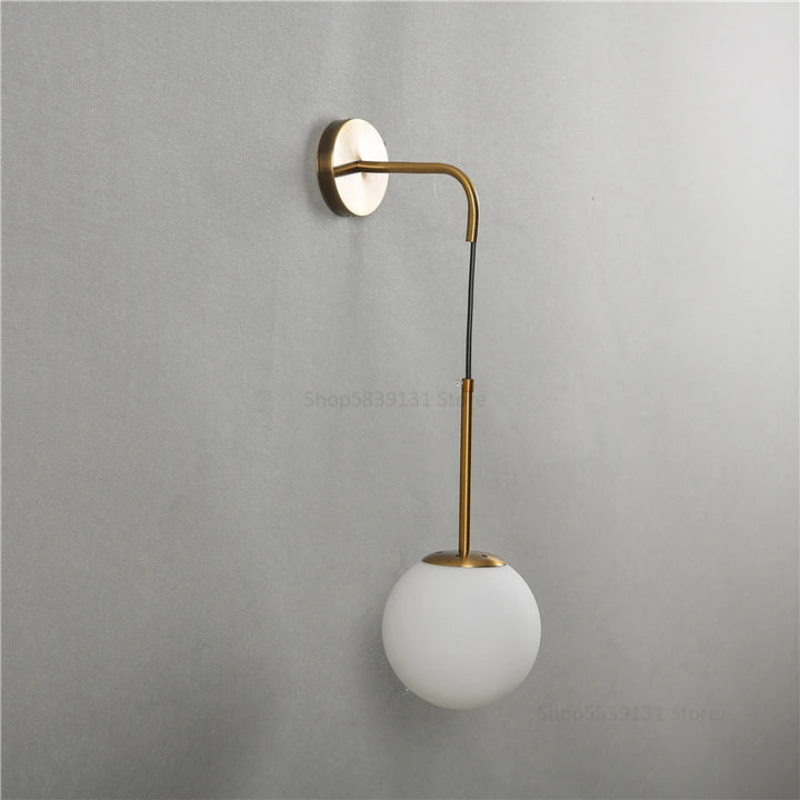 GlacioGlow Vegglampe i Retro-glass | Elegant nattbordlampe for varm stemningsbelysning