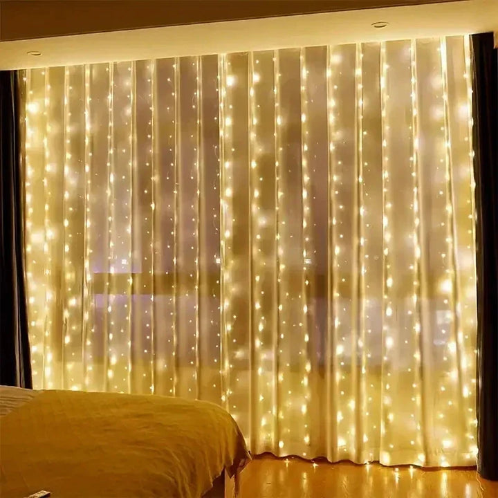 USB LED-lysgardin med fjernkontroll