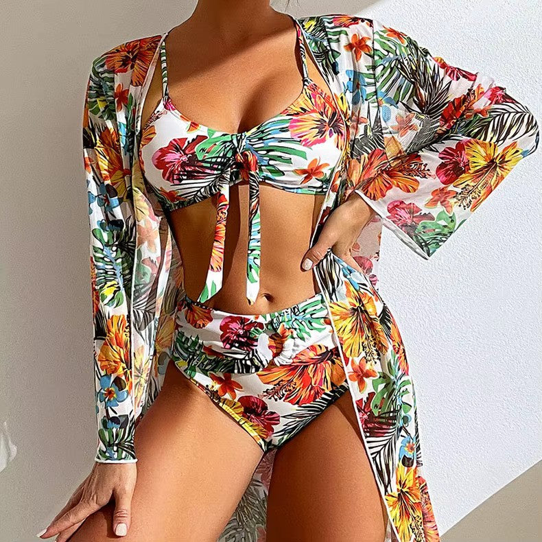 Bikinisett med Høy Midje og Cover-up – Amira