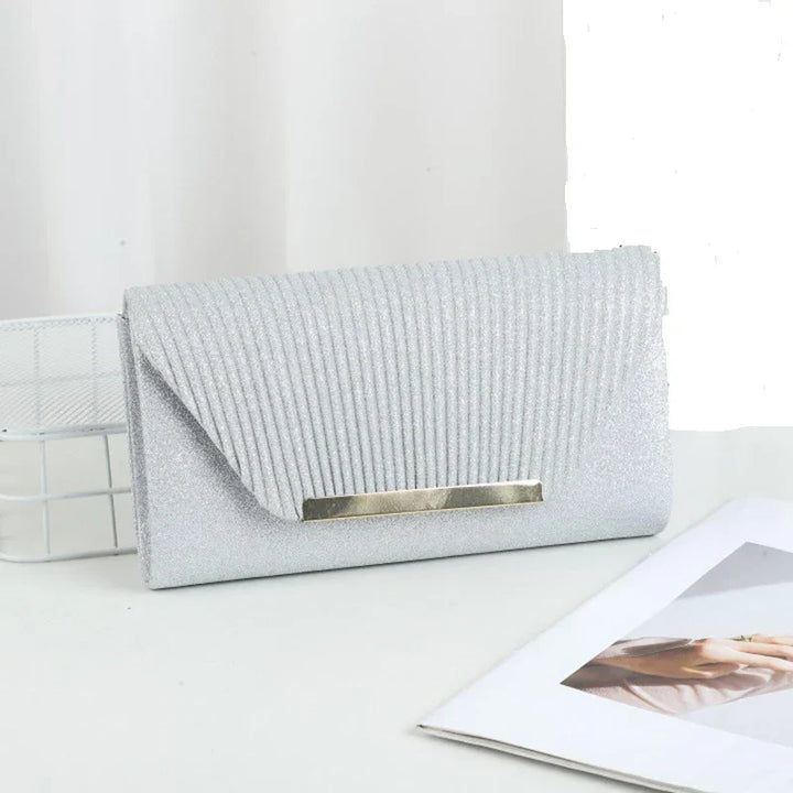 Luksuriøs clutch til dame – håndveske til aftenantrekk, ensfarget, passer til festlige anledninger