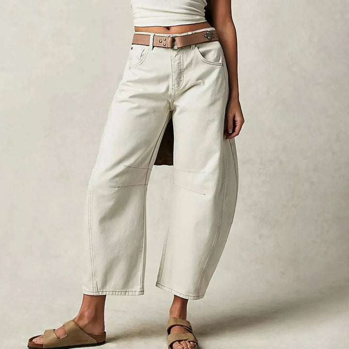Dame casual vide jeans – komfortabel stretchdenim, avslappet bukse til daglig bruk