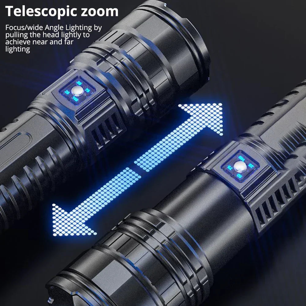 Ladattava 10000 lumenin LED-taskulamppu – Striker