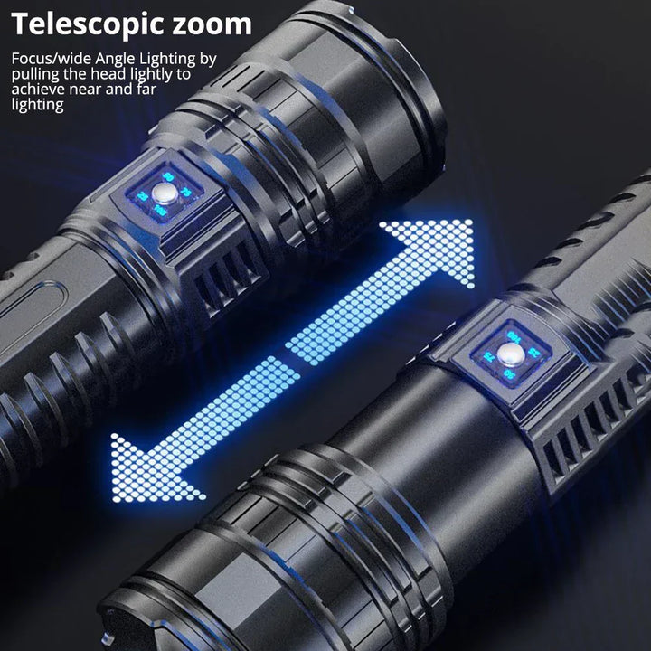 Ladattava 10000 lumenin LED-taskulamppu – Striker