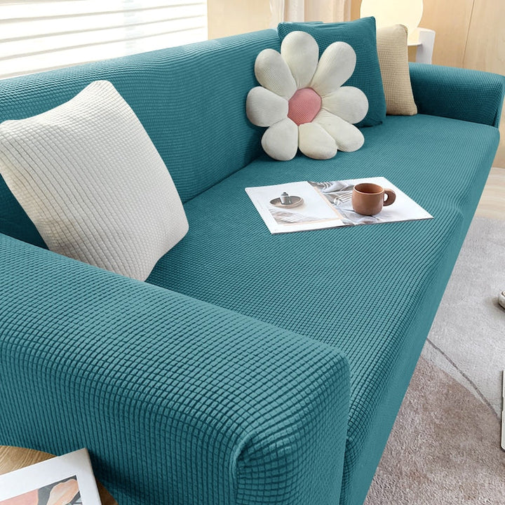 Teksturert Stretch Sofa Trekk Ikkeslip Sofa Beskyttelse